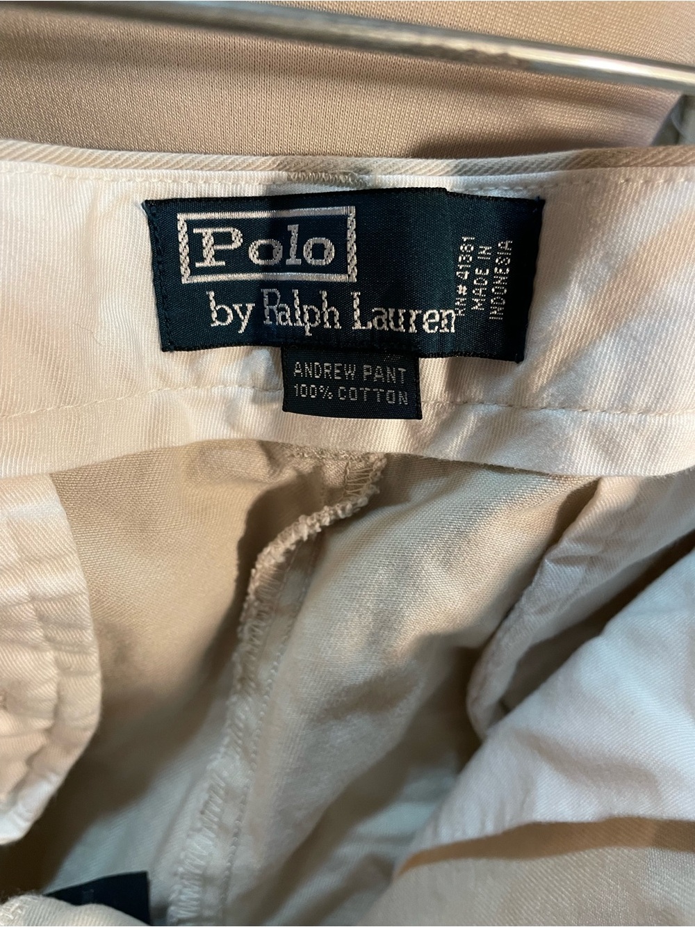 Polo by Ralph Lauren Beige Cotton Chino Pants